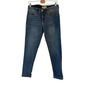 Democracy AB Technology Crop Ankle Skinny Jeans 8 Faded Whiskered 5-Pocket Denim